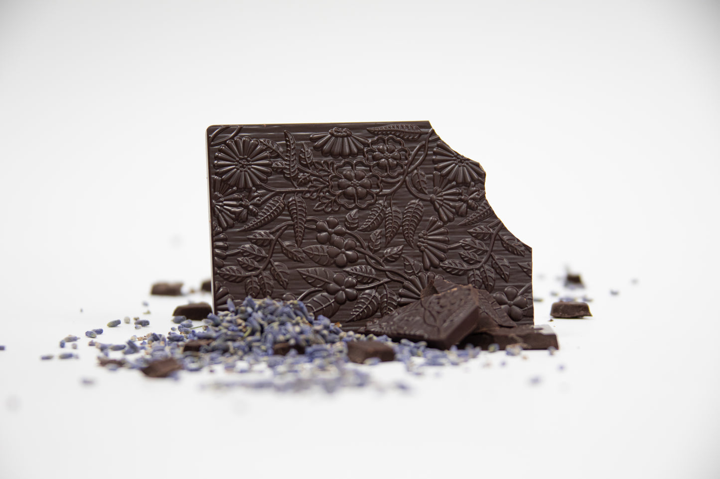 Large Lavender 70% Dark Chocolate Bar