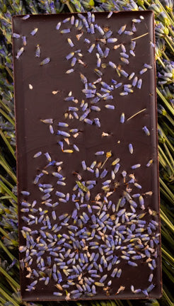 70% Lavender Dark Chocolate Bar