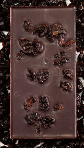 Large Sour Cherries 70% Dark Chocolate Bar