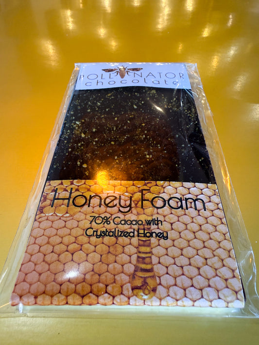 70% Honey Foam Dark Chocolate Bar
