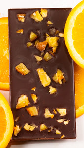 Large Candied Orange 70% Dark Chocolate Bar