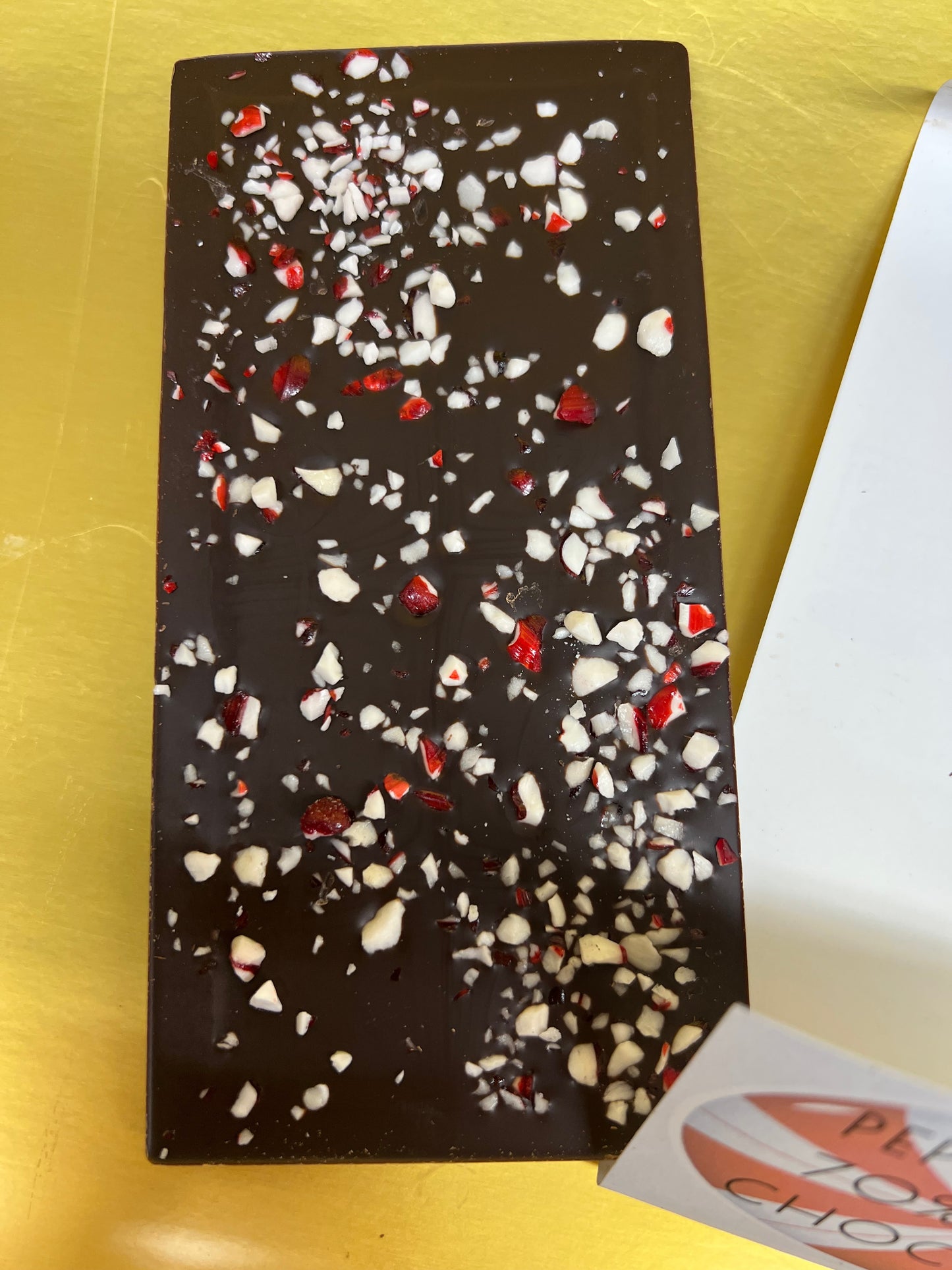 70% Peppermint Candy Dark Chocolate Bar