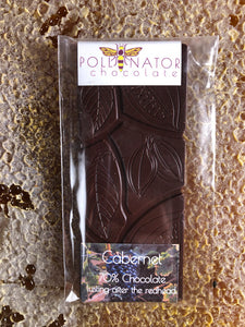 Small (1oz) Cabernet Sauvignon 70% Dark Chocolate Bar